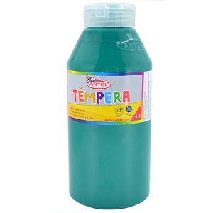 Frasco de témpera 500 ml verde Artel.