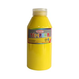 Frasco de témpera 500 ml amarillo Artel.