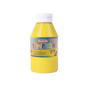 Frasco de témpera 250 ml Amarillo Artel.