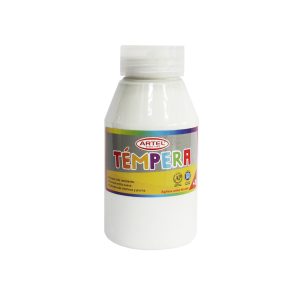 Frasco de témpera 250 ml Blanco Artel.