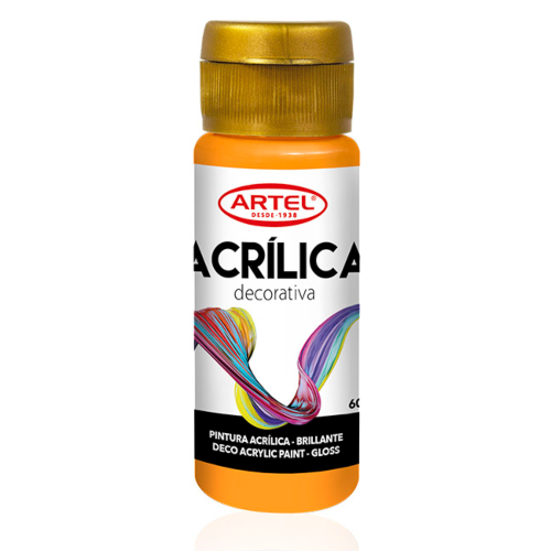 Pintura Acrílica Deco Naranja Artel.