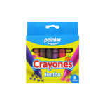 Crayones de cera Jumbo 12 colores Pointer.