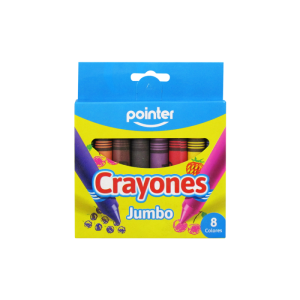 Crayones de cera Jumbo 12 colores Pointer.