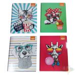 Cuaderno universitario 100 hojas Animales divertidos Artel.