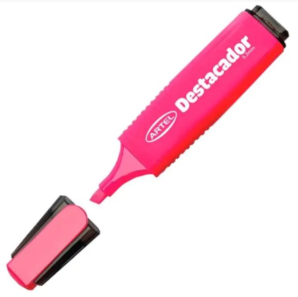 Destacador Artel Rosado biselado 5,3 mm.