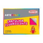 Artecolor Cartulina Fluorescente 6 pliegos 6 Colores.