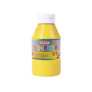 Frasco de témpera 250 ml Amarillo Artel.