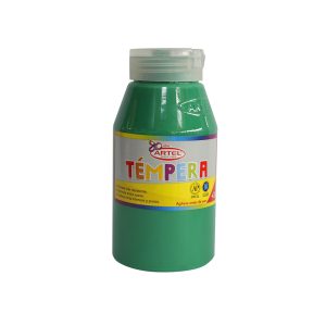 Frasco de témpera 250 ml Verde Artel.