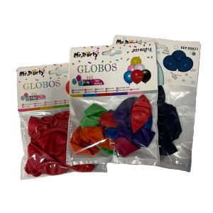 PACK GLOBOS MR PARTY COLORES.