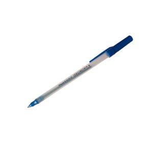 Bolígrafo azul  kilométrico Papermate.